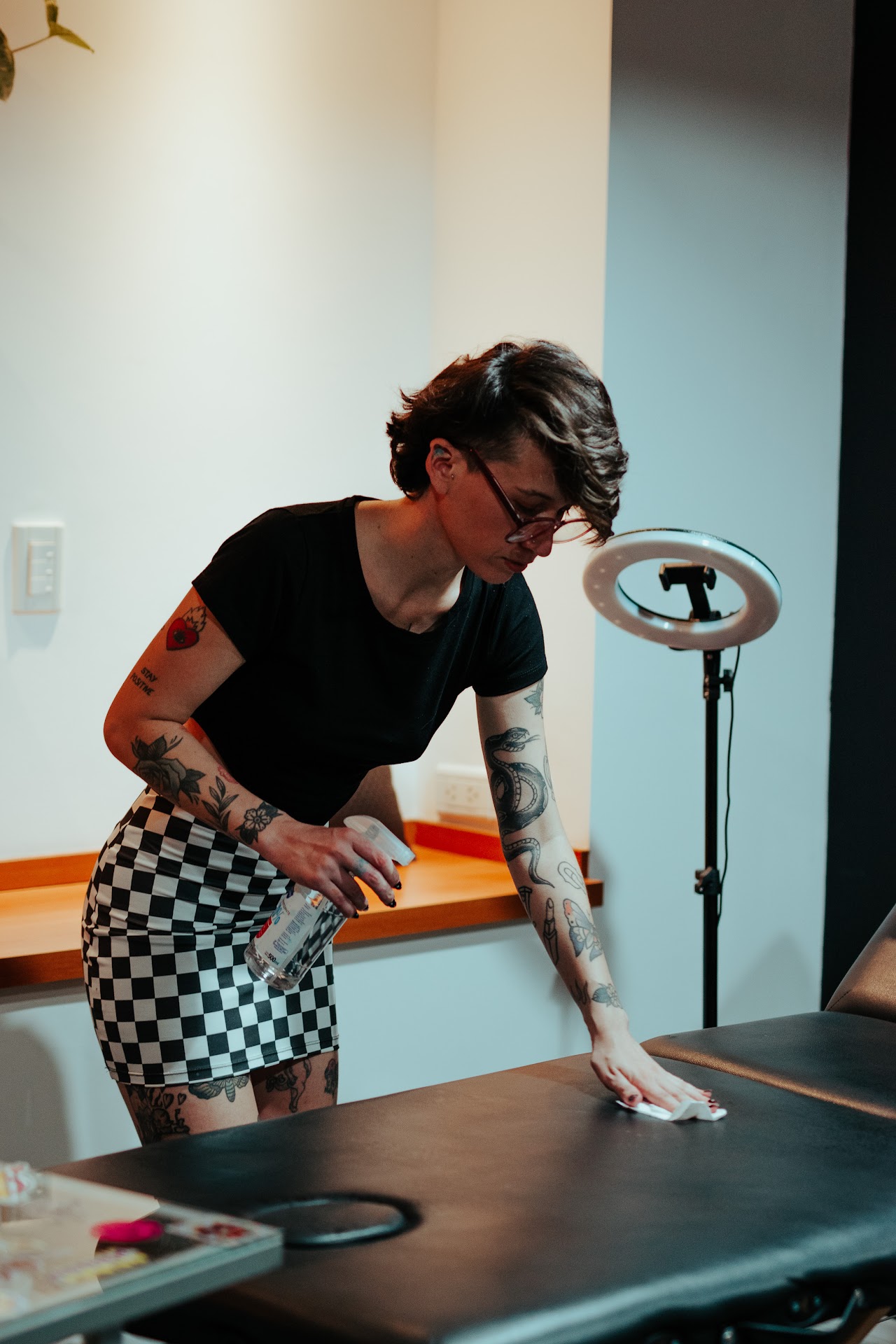 Interior del estudio Flor Rosa Tattoo
